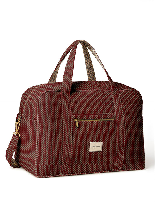 Quilted duffle bag - Red Micro Design