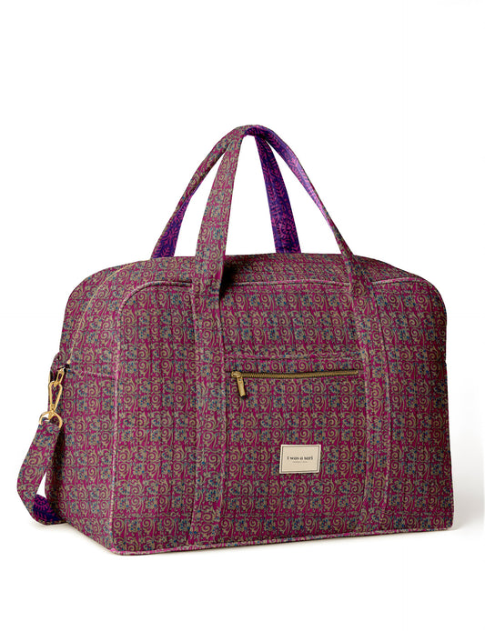 Quilted duffle bag - Pink Tropical