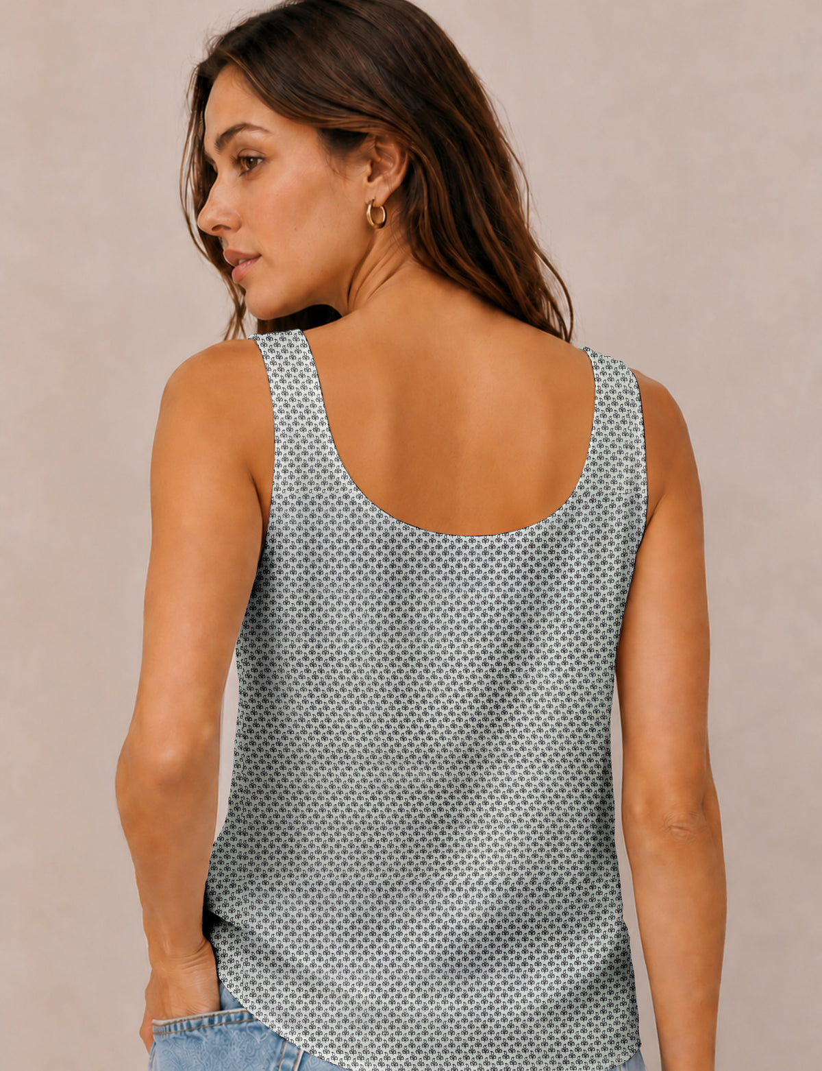 Blusa sin mangas - Blanco Floral