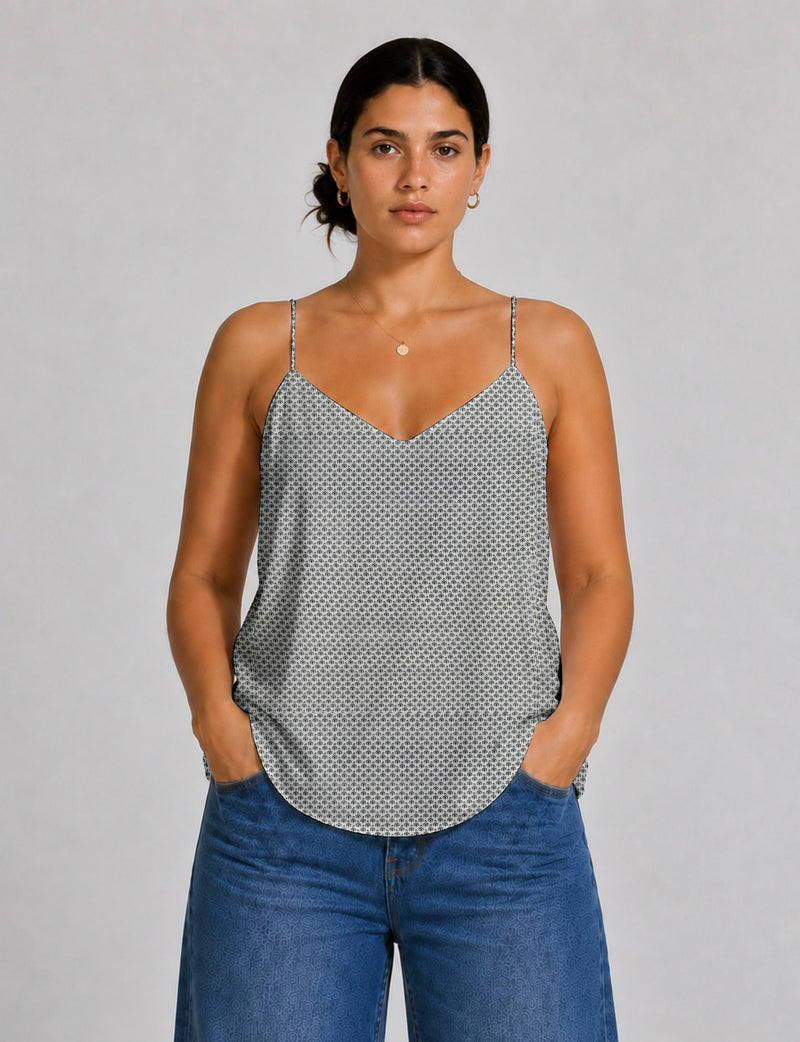 Top lencero - Floral Blanco