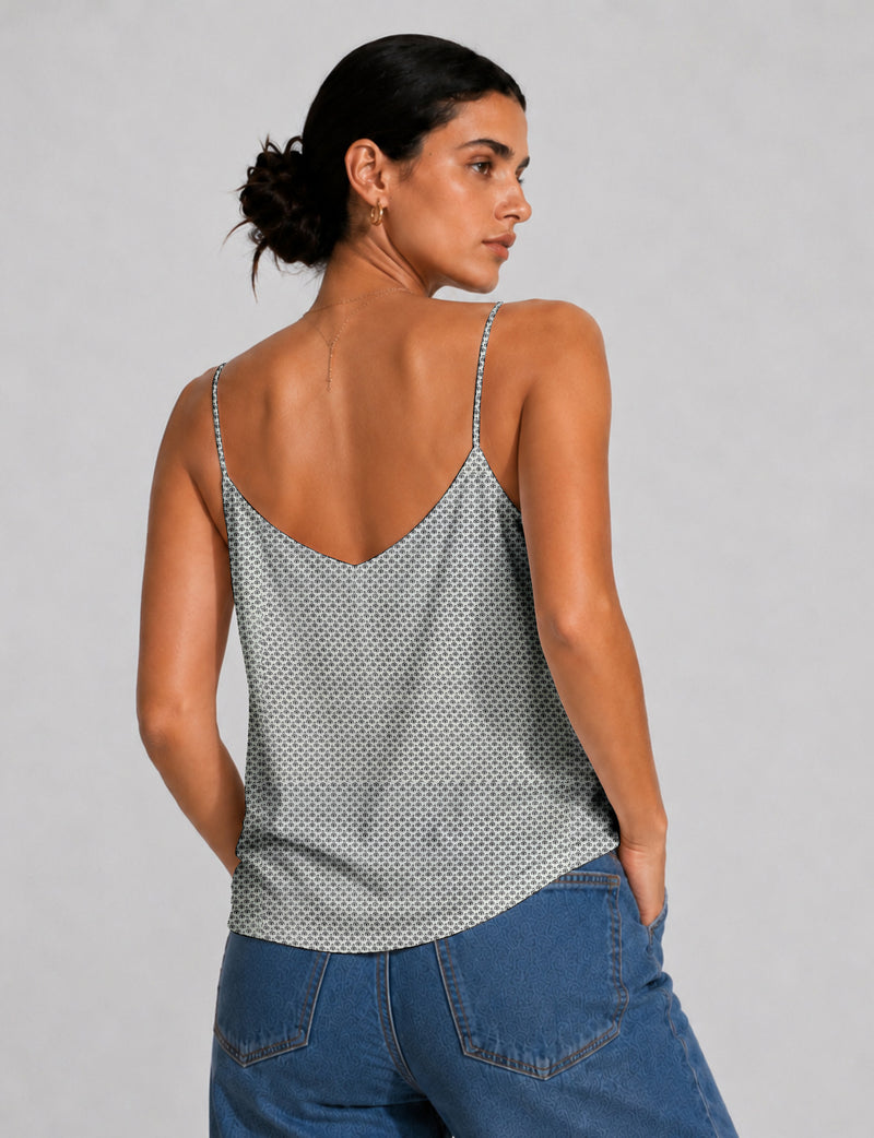 Top lencero - Floral Blanco