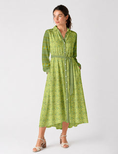 Long shirt dress - Yellow Floral