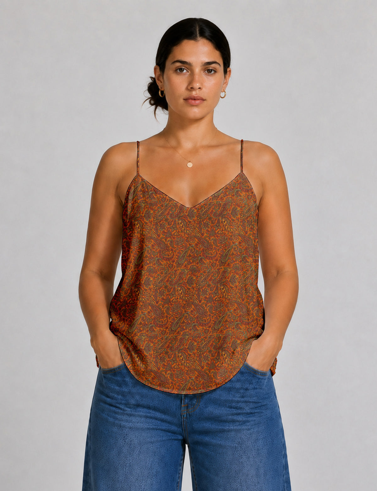 Slip top - Yellow Paisley