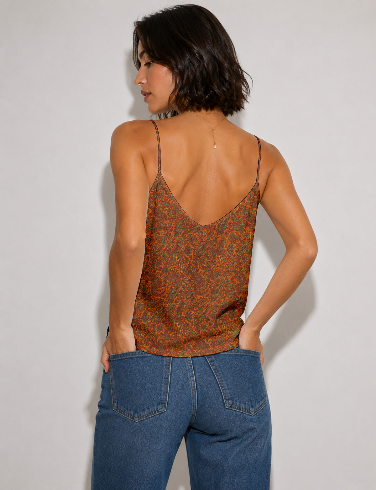 Slip top - Yellow Paisley