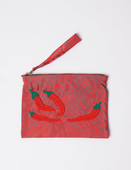 EMBROIDERED POUCH