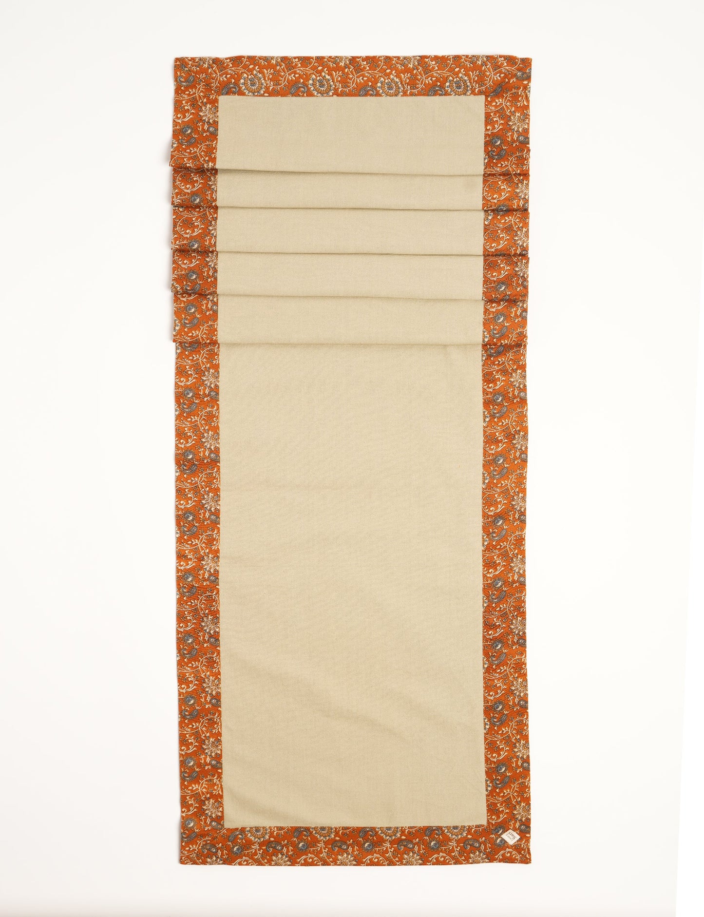 Crafted with care, our 160x40 cm reversible table runner is a blend of 100% cotton canvas and upcycled sari fabric. Ethical, green, and designed for sustainability, this piece adds a unique touch to your dining setup, sparking conversations about eco-friendly living.